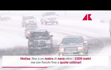 Maltempo Abruzzo e Molise sommersi di neve e ancora allerta rossa in tre Regioni 364x230