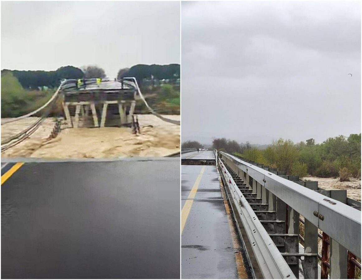 Maltempo, crolla ponte sul fiume Trigno: traffico interrotto sull'Adriatica tra Abruzzo e Molise