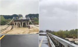 Maltempo crolla ponte sul fiume Trigno traffico interrotto sullAdriatica tra Abruzzo e Molise 265x160