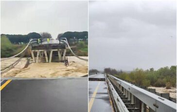 Maltempo crolla ponte sul fiume Trigno traffico interrotto sullAdriatica tra Abruzzo e Molise 364x230