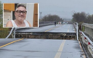 Maltempo in corso le ricerche dellauto precipitata dal ponte crollato sul Trigno 364x230