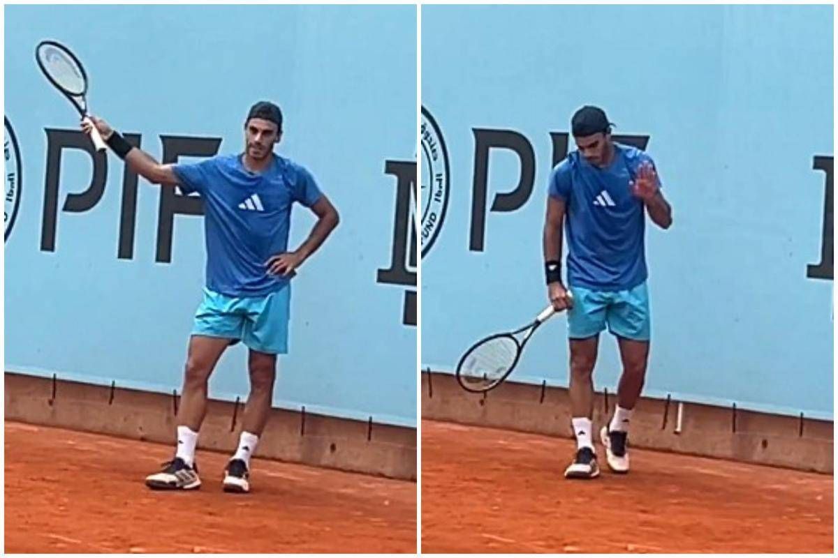 Sinner, allenamento a Madrid e Cerundolo... si infuria