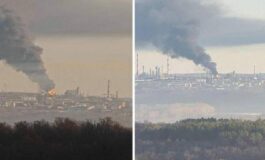 Ucraina droni Kiev contro raffineria russa nella citta di Ufa in fiamme 265x160
