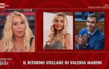 Valeria Marini e la chat con Sanchez Io gli ho scritto. Ha risposto No 364x230