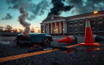 Esplosione nel parcheggio del tribunale di Ivrea provoca un incendio