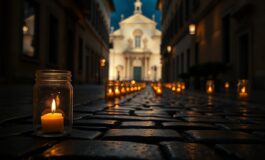 Fiaccolata a Pavia in memoria di Gabriele Vaccaro: due mila persone e preghiera