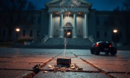 Fumo e boati davanti al tribunale di Ivrea: artificieri al lavoro