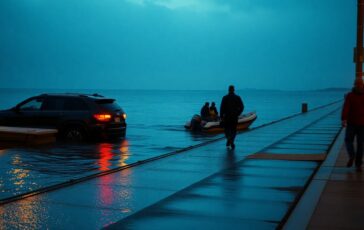 Incidente acquatico: mezzo con quattro persone trascina un'auto