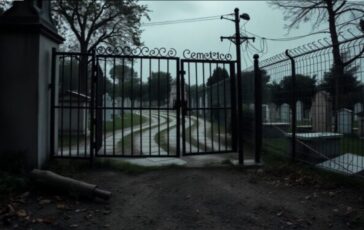 Cimitero di Fara, terreno cede ed ex sindaco cade in una tomba