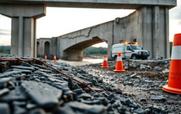 Ponte sul Trigno crollato per il maltempo, emergenza evacuazioni in Molise