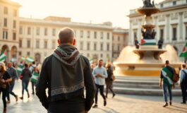 Proteste pro Palestina a Bologna durante le celebrazioni della Liberazione