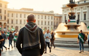 Proteste pro Palestina a Bologna durante le celebrazioni della Liberazione