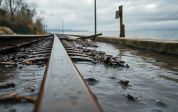 Tratta Pescara-Foggia sospesa per esondazione dell'Osento: disagi sulla costa adriatica