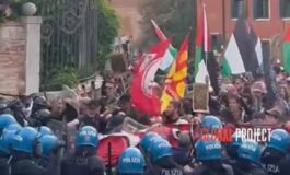 Biennale Arte scontri tra polizia e pro Pal a Venezia. Serrata anti Israele chiusi 20 padiglioni 265x160