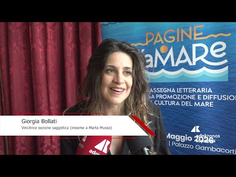 Bollati: "Il mare è comunità e comunione, felice del premio a Pagine d'aMare'"