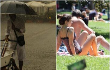 Diluvio di 48 ore su tre regioni e caldo fino a 34 gradi ecco la perturbazione che spacca lItalia 364x230