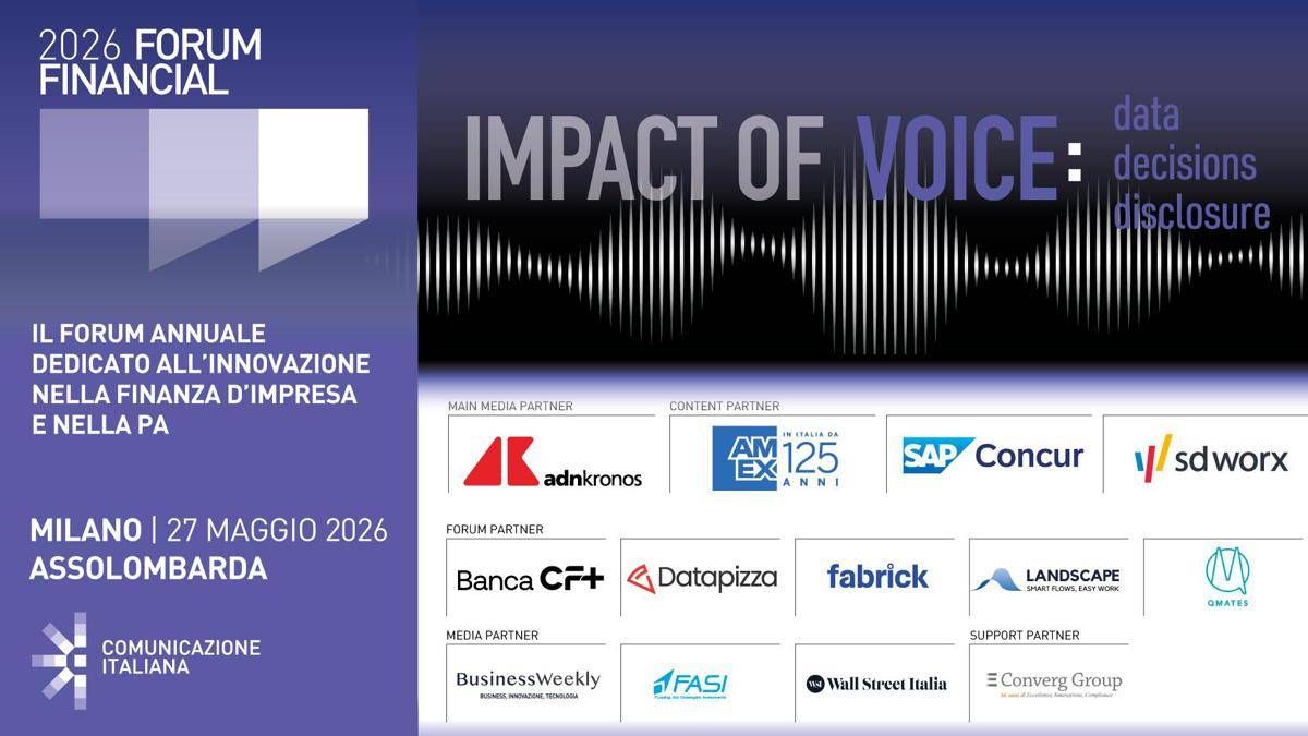 Finanza, in arrivo a Milano sesta edizione di Financial Forum