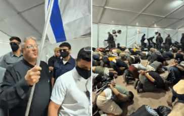 Flotilla ministro Ben Gvir tra attivisti detenuti e inginocchiati. Meloni Tajani Inaccettabile. Convocato ambasciatore 364x230