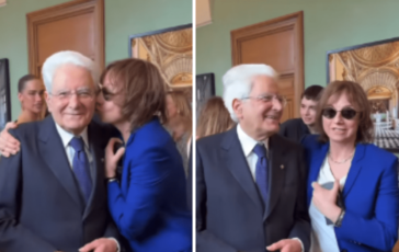 Gianna Nannini bacia. Mattarella il video virale e la dedica al Presidente della Repubblica 364x230