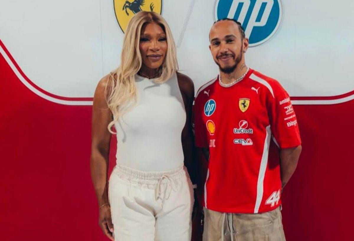 Gp Miami, Serena Williams nel box Ferrari con Hamilton e Leclerc: "Sono venuta a salutare i miei amici"