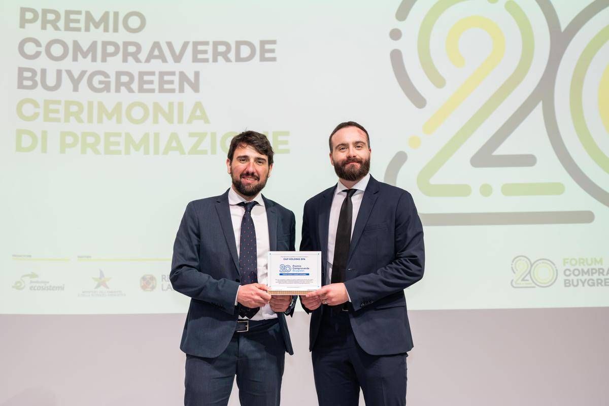 Gruppo Cap, assegnato Premio Compraverde Buygreen 2026 per Vendor Rating