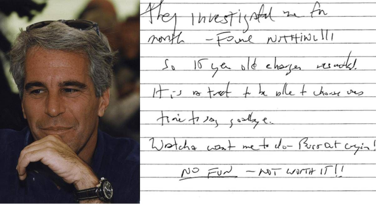 Jeffrey Epstein, il biglietto choc prima della morte: "Indagato per mesi, non hanno trovato nulla"