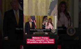 Melania e Trump il leader empatico le risate del pubblico alla Casa Bianca 265x160