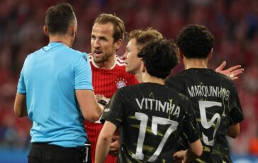 Mendes rischia espulsione Kompany chiede un rigore caos in Bayern Monaco Psg 364x230
