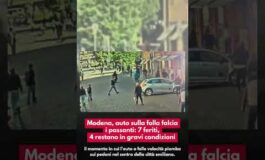 Modena auto sulla folla falcia i passanti 7 feriti 4 restano in gravi condizioni 265x160