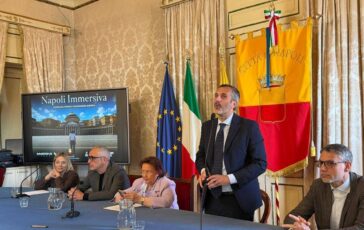 Napoli presentato oggi al Comune il primo gemello digitale immersivo multi piattaforma della citta 364x230