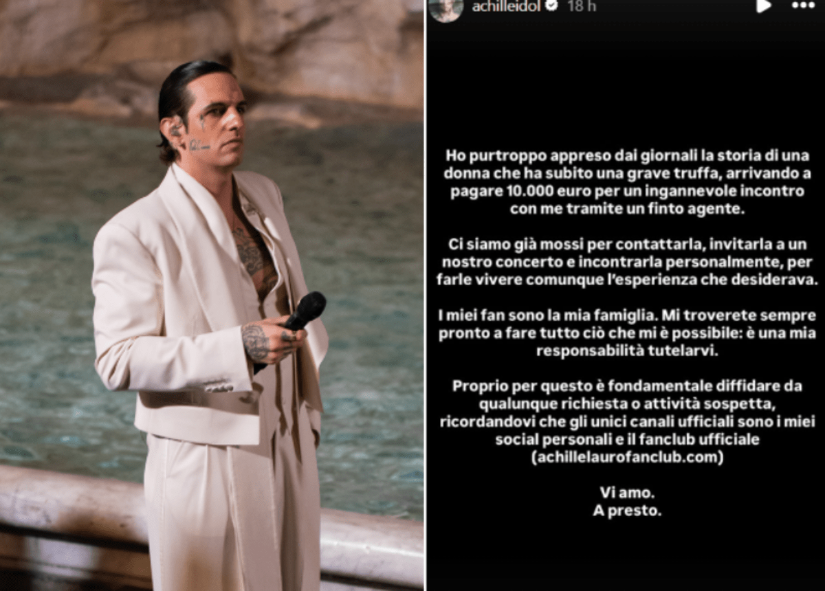 Paga 10mila euro per incontrare Achille Lauro, ma è una truffa: il gesto del cantante