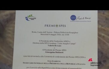 Premio Spes 2026 a Ugo Zampetti per lalto senso civico e il servizio alla Repubblica 364x230