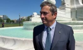 Restaurata la Fontana di Colombo ambasciatore italiano in Usa Momento di grande soddisfazione poster 265x160