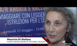 Salone Libro Di Stefano vincitrice concorso FS Emozionata di aprire lantologia Viaggiare con 265x160