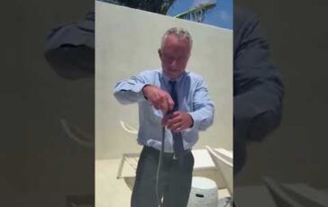 Stati Uniti il segretario della salute Kennedy cattura 2 serpenti a mani nude e viene morso 364x230