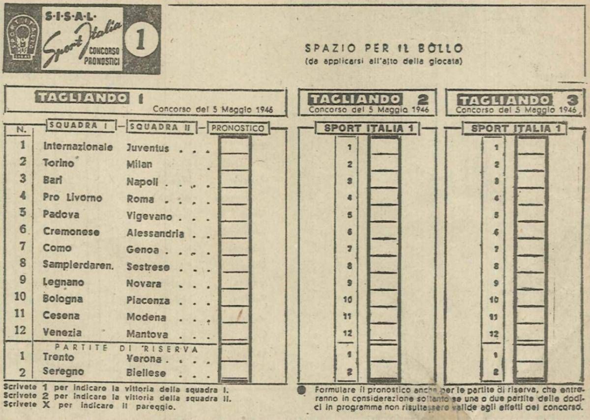 Totocalcio, Sisal celebra gli 80 anni della schedina