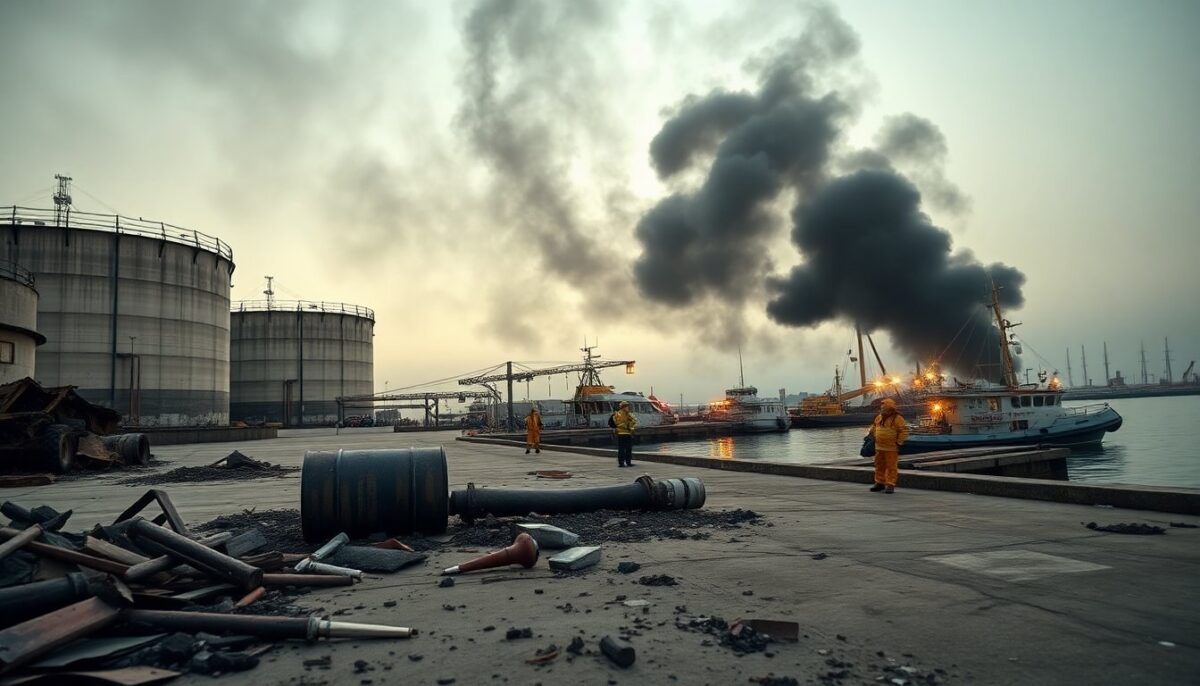 Attacco con droni ucraini provoca incendio in un terminal petrolifero a Novorossiysk