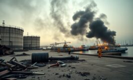 Attacco con droni ucraini provoca incendio in un terminal petrolifero a Novorossiysk