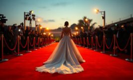 Laila Hasanovic sfoggia un abito nuziale al red carpet di Amarga Navidad
