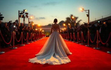 Laila Hasanovic sfoggia un abito nuziale al red carpet di Amarga Navidad