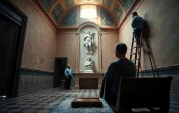 Nuovo volto per l'angelo di San Lorenzo in Lucina a Roma
