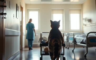 Pitagora al Meyer, il gatto che entra in reparto per la pet therapy