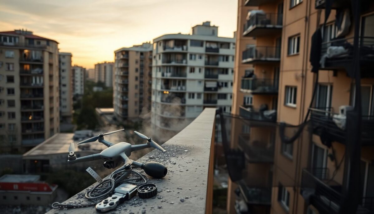 Presunto drone russo si schianta su un condominio a Galați: due feriti lievi