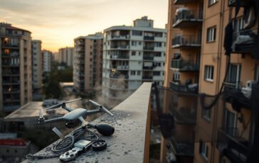 Presunto drone russo si schianta su un condominio a Galați: due feriti lievi
