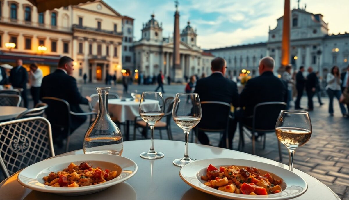 Rubio a cena in piazza del Popolo tra sicurezza e curiosi