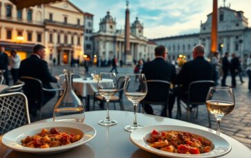 Rubio a cena in piazza del Popolo tra sicurezza e curiosi