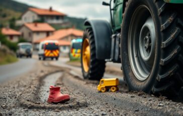 Tragedia in Sardegna: bambino travolto da trattore durante retromarcia