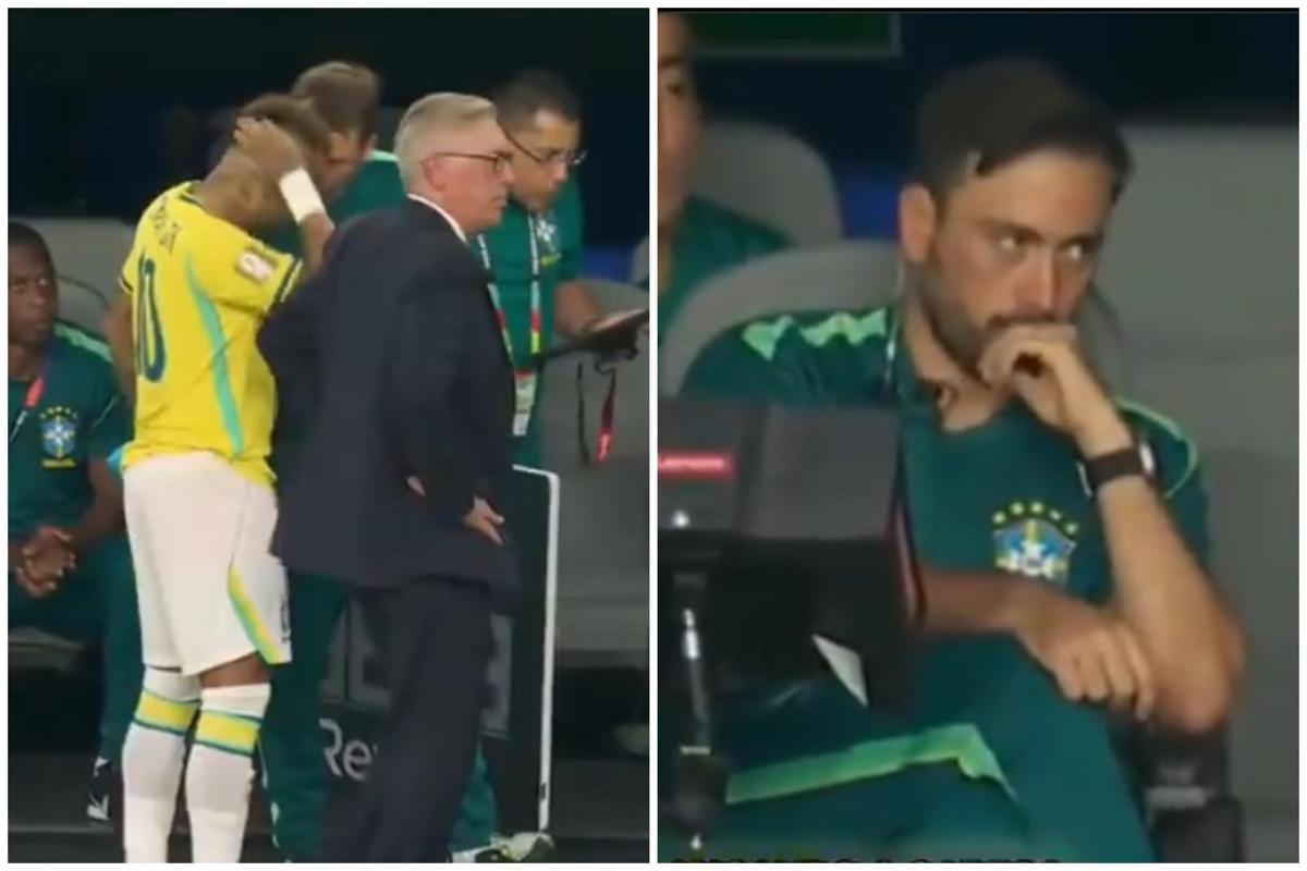Brasile, Ancelotti fa entrare Neymar e il figlio Davide scuote la testa - Vide