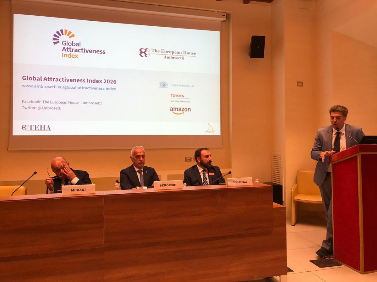 Economia: Global Attractiveness Index 2026, multinazionali e capitale umano leve per crescita Italia