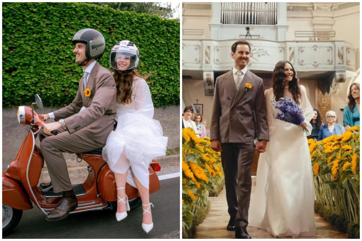 Francesca Michielin si è sposata, giro in Vespa come 'Vacanze romane'